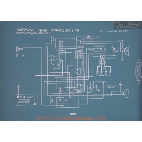 Mercer 22 74 Schema Electrique 1918