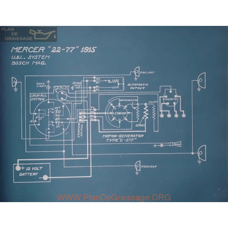 Mercer 22 77 Schema Electrique 1915