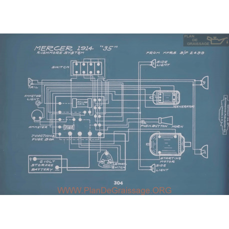 Mercer 35 Schema Electrique 1914 V2