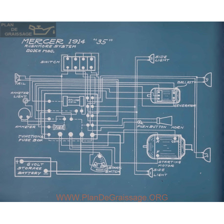 Mercer 35 Schema Electrique 1914