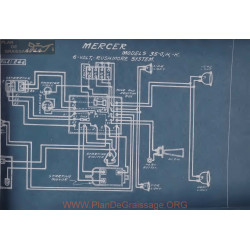 Mercer 35g 35h 35k 6volt Schema Electrique 1914 Rushmore