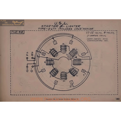 Mercer E117 Schema Electrique 1915 Usl