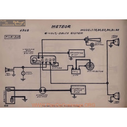 Meteor 75 80 82 90 94 92 6volt Schema Electrique 1918 Delco V2