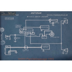 Meteor 75 80 82 90 94 92 6volt Schema Electrique 1918 Delco