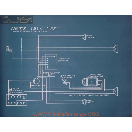 Metz 22 Schema Electrique 1914