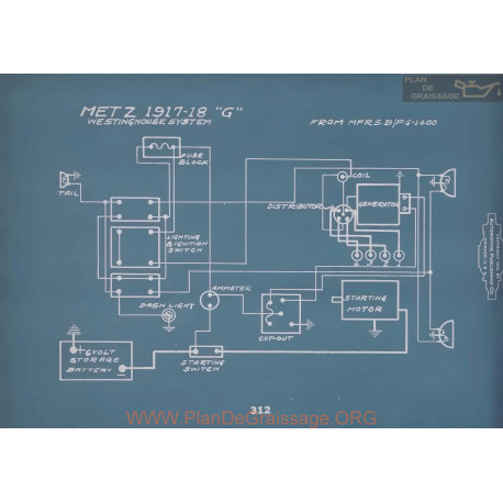 Metz G Schema Electrique 1917 1918 V2