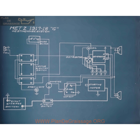 Metz G Schema Electrique 1917 1918