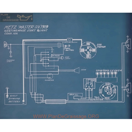 Metz Master Six Schema Electrique 1919