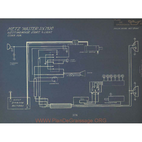 Metz Master Six Schema Electrique 1920 Westinghouse