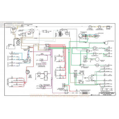 Mg Mgb Uk Market Schema Electrique 1975 1976