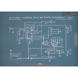 Michigan Hearse Company Schema Electrique 1917