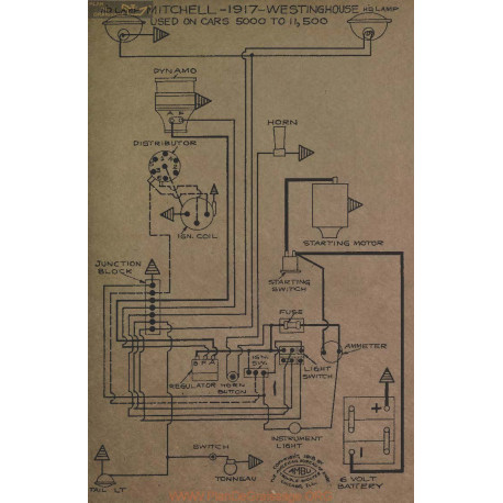 Mitchell 5000 Schema Electrique 1917 Westinghouse