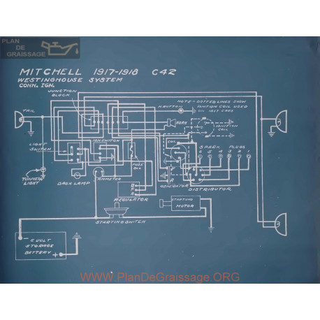 Mitchell C42 Schema Electrique 1917 1918