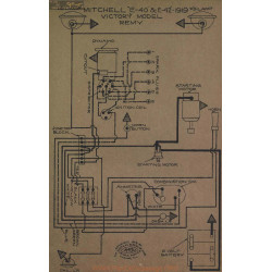 Mitchell E 40 42 Victory Schema Electrique 1919 Remy