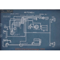 Mitchell E 6volt Schema Electrique 1919 1920 Splitdorf