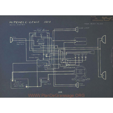 Mitchell Lewis Schema Electrique 1914 Remy