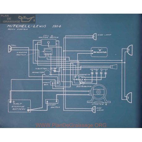 Mitchell Lewis Schema Electrique 1914