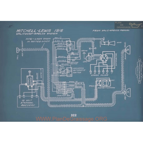 Mitchell Lewis Schema Electrique 1916 V2