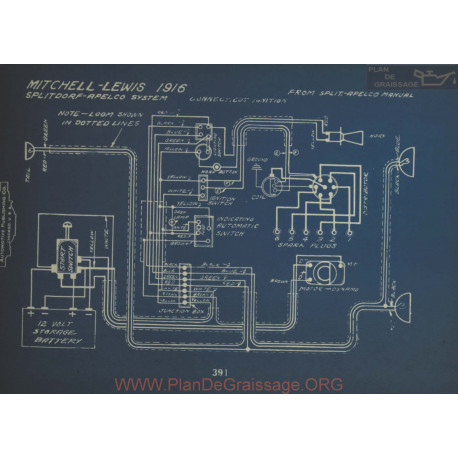 Mitchell Schema Electrique 1916 Splitdorf Apelco