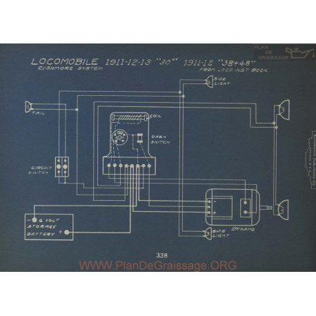 Mocomobile 30 38 48 Schema Electrique 1911 1912 1913 Rushmore