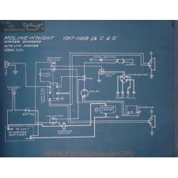 Moline Knight C G Schema Electrique 1917 1918 1919