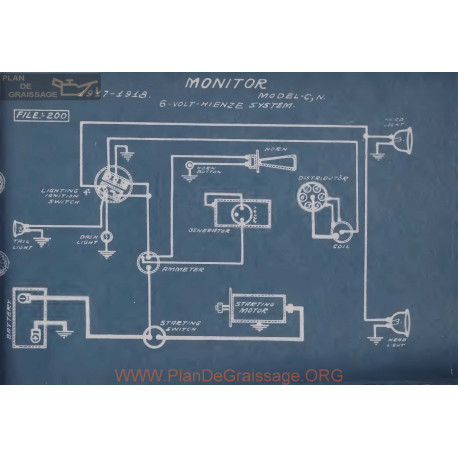 Monitor C N 6volt Schema Electrique 1917 1918 Hienze