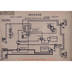 Monroe 4 5 6 M 6volt Schema Electrique 1917 1918 Autolite V2