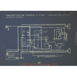 Monroe 4 5 6 Schema Electrique 1917 1918 Autolite