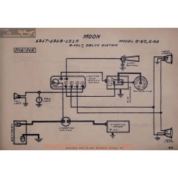 Moon 6 45 66 6volt Schema Electrique 1917 1918 1919 Delco V2