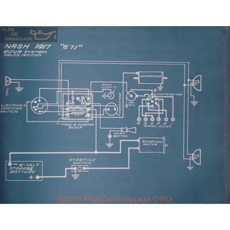 Nash 671 Schema Electrique 1917