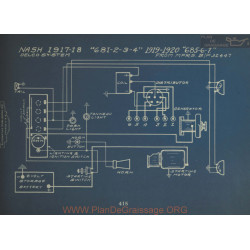 Nash 681 682 683 684 685 686 687 Schema Electrique 1917 1918 1919 1920 Delco