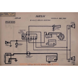 Nash 681 682 6volt Schema Electrique 1918 Delco V2