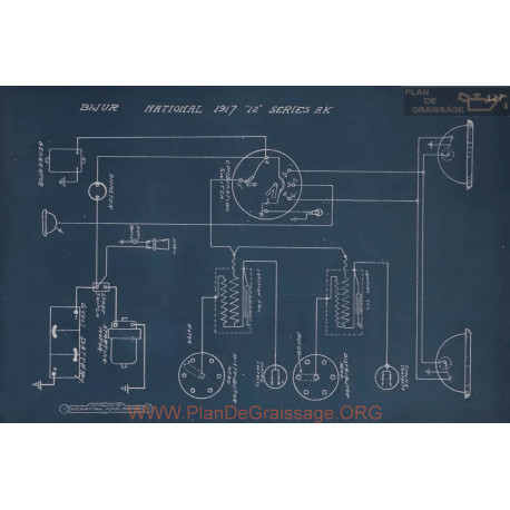 National 12 Ak Schema Electrique 1917