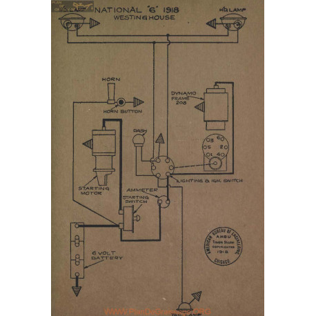 National 6 Schema Electrique 1918 Westinghouse