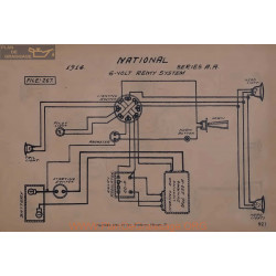 National Aa 6volt Schema Electrique 1914 Remy