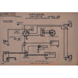 National Bb 6volt Sextette Schema Electrique 1921 Westinghouse