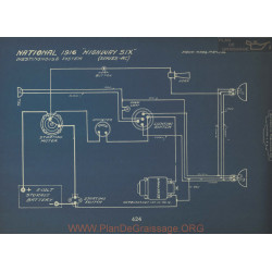 National Highway Six Schema Electrique 1916 Westinghouse