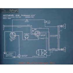 National Highway Six Schema Electrique 1916