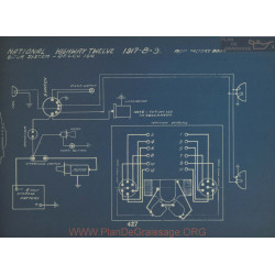 National Highway Twelva Schema Electrique 1917 1918 1919 Bijur