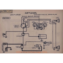 National Highway Twelve Ak Am Schema Electrique 1917 1918 Bijur