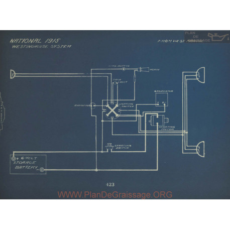 National Schema Electrique 1915 Westinghouse