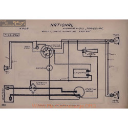 National Six Ac 6volt Schema Electrique 1916 Westinghouse