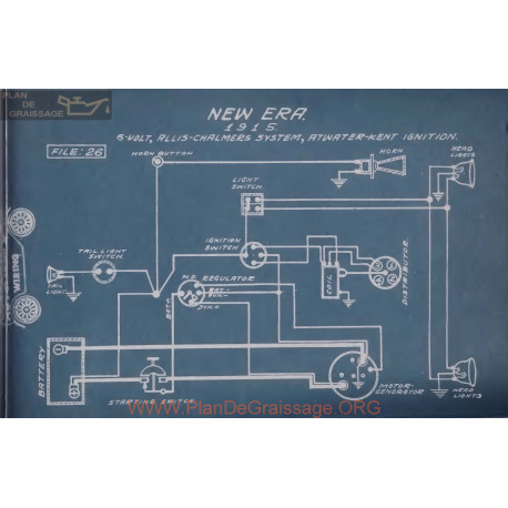 New Era 6volt Schema Electrique 1915 Allis Chalmers Atwater Kent