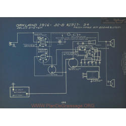 Oakland 32b 34 Schema Electrique 1916 1917 Delco