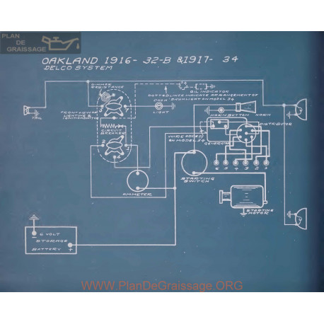 Oakland 32b Schema Electrique 1916