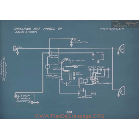 Oakland 34 Schema Electrique 1917 V2