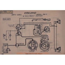 Oakland 34c 6volt Schema Electrique 1920 1921 Remy