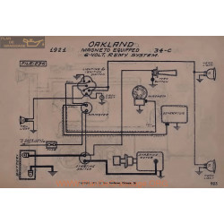 Oakland 34c Magneto 6volt Schema Electrique 1921 Remy