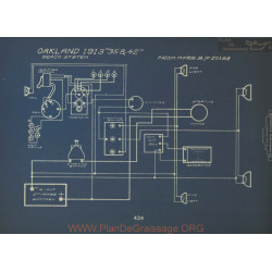 Oakland 35 42 Schema Electrique 1913 Deaco