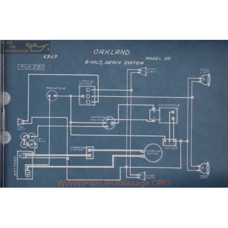 Oakland 35 6volt Schema Electrique 1913 Deaco